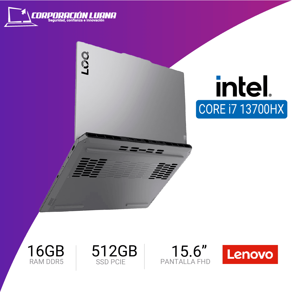 LAPTOP LENOVO LOQ 15IRX10 INTEL CORE I7 13700HX ( 83JE00Q8LM ) RAM 16GB DDR5 | SSD 512GB | 15.6" FHD IPS | RTX 5050 8GB | FREE OS