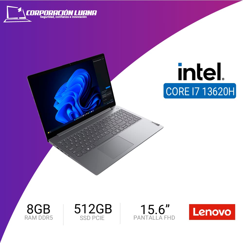 LAPTOP LENOVO V15 G5 IRL INTEL CORE I7 13620H ( 83GW005GLD ) RAM 8GB DDR5 | SSD 512GB | 15.6" FHD | INTEGRADA | FREE OS