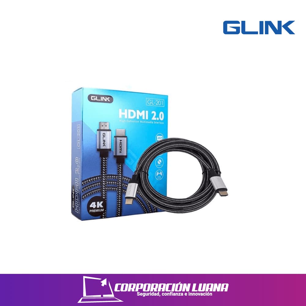 CABLE HDMI 2.0 GLINK ( GL-201 ) 1.8 METROS
