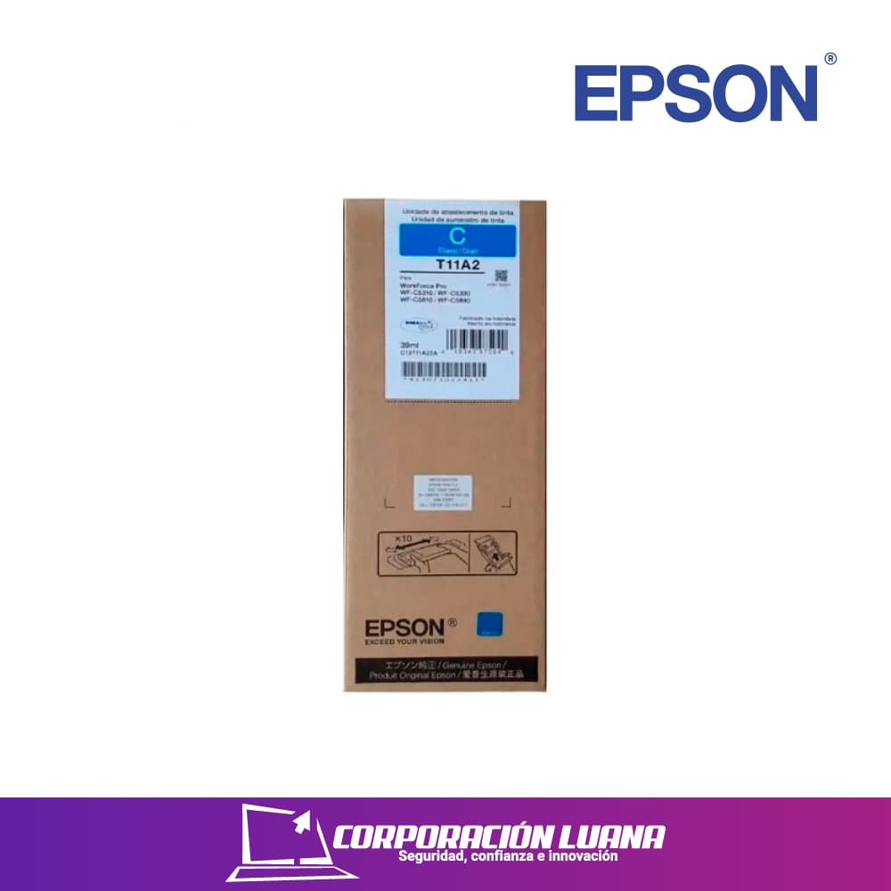 BOLSA DE TINTA EPSON ( T11A220-AL ) CIAN | PARA WORKFORCE C5810