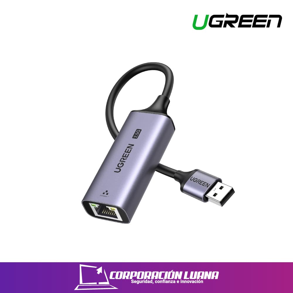 UGREEN USB 3.0 TO ETHERNET RJ45 ( 25051 ) 2.5GB NETWORK ALUMINIO