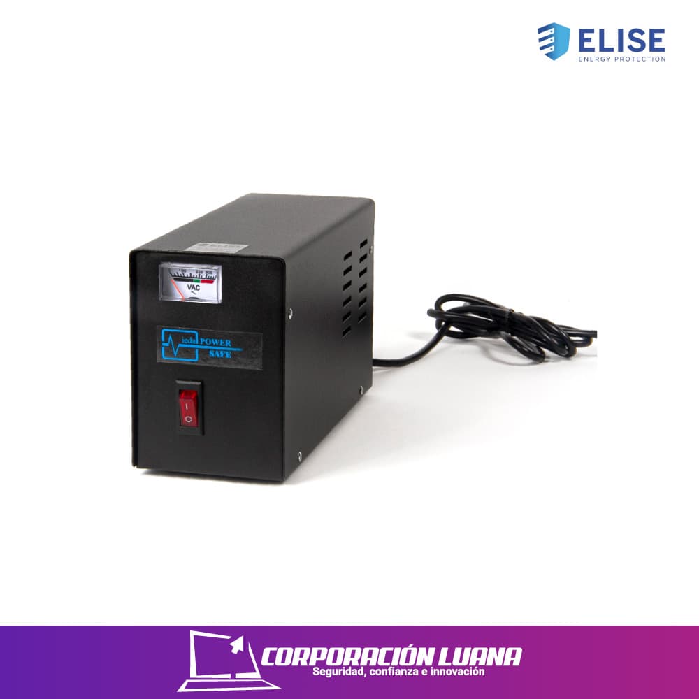 ESTABILIZADOR SOLIDO MONOFASIO ELISE IEDA 4 TOMAS ( LCR10-4.5% ) 1KVA | 220VAC