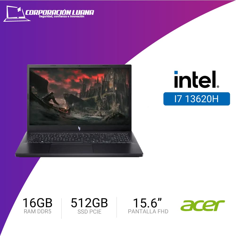 LAPTOP ACER ASPIRE LITE 15 INTEL CORE I7 13620H ( AL15-72P-7055 ) RAM 16GB DDR5 | SSD 512GB | 15.6" FHD | WINDOWS 11 HOME