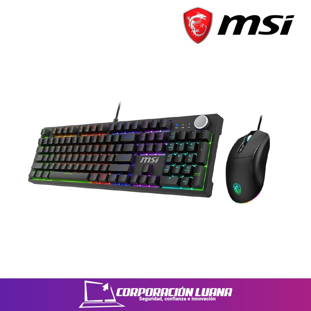 COMBO MSI FORGE GK320 ( FORGE-GK320-COMBO-RED-US ) TECLADO + MOUSE | MECANICO | LED RGB
