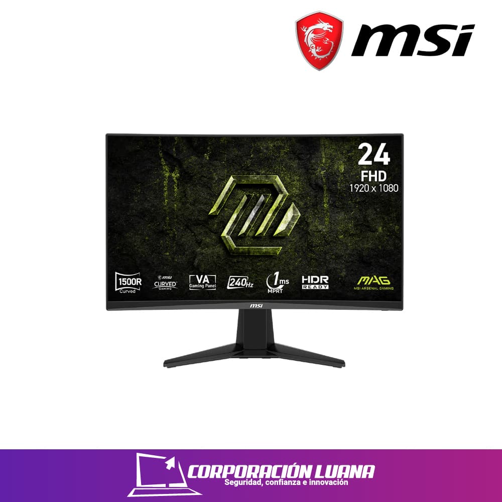 MONITOR MSI 24" ( MAG 245C X24 ) VA | FHD - 240HZ - 1MS | HDR10 |  DP - HDMI