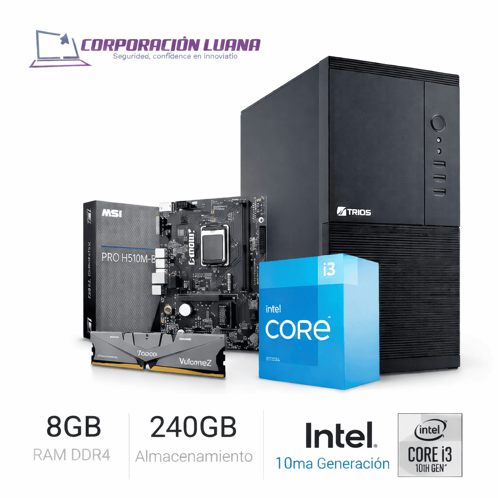 CPU OFICINA CORE I3 LUANA HOME