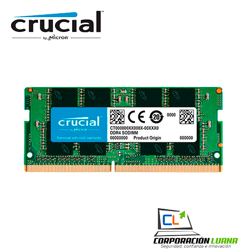 MEMORIA SODIMM CRUCIAL DDR4 8GB/2666 ( CT8G4SFS8266 )                                                                                                 