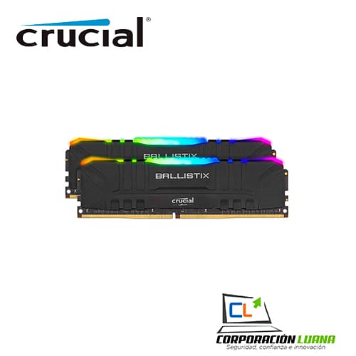 MEMORIA RAM CRUCIAL BALLISTIX SPORT (2) 8GB 3200 MHZ | DDR4 | LED RGB