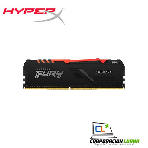 MEMORIA RAM HYPERX FURY 8GB 3466 MHZ ( HX434C16FB3A/8 ) DDR4 | LED RGB