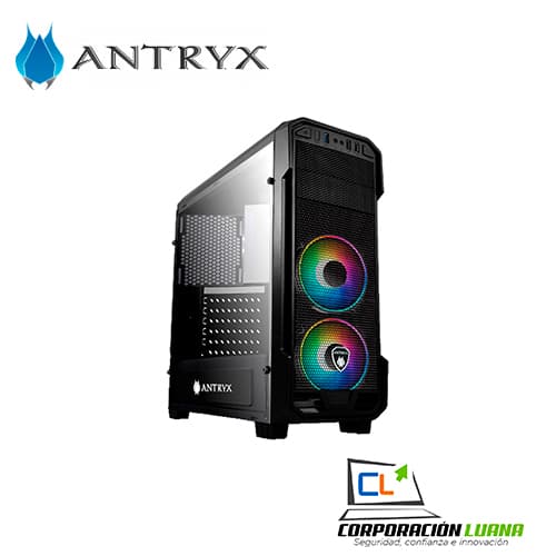 CASE ANTRYX RX-350 ARGB ( AC-RX350K-ARGB ) S/ FUENTE | NEGRO | 1 PANEL VIDRIO