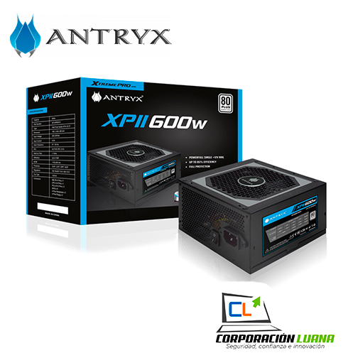 FUENTE DE PODER ANTRYX XPII600 ( AP-XP600V2 ) 600W | 80 PLUS WHITE