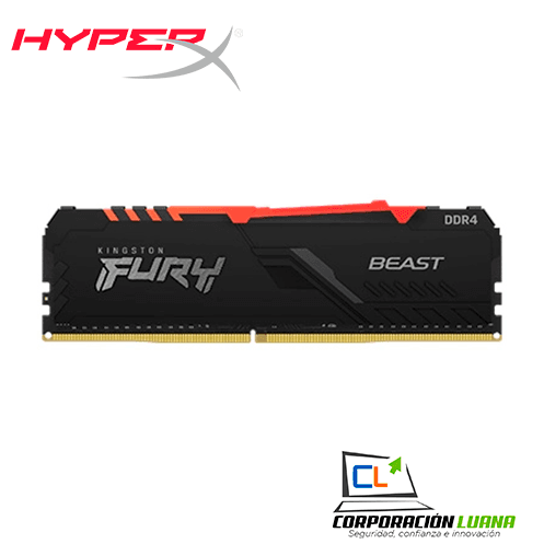 MEMORIA RAM HYPERX FURY BEAST ( KF432C16BB1A/16 ) 16GB ( 1X16 ) | 3200 MHZ | LED - RGB