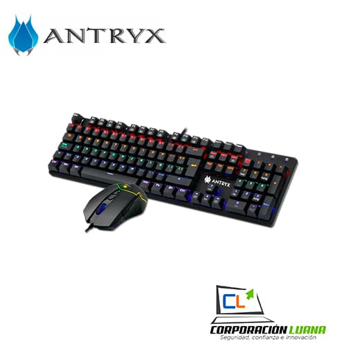 COMBO ANTRYX CHROME STORN GC-5200 ( AGC-5200KRE-SP ) TECLADO+MOUSE | SWITCH RED | LED RGB