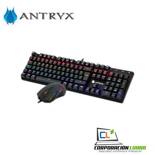 COMBO ANTRYX CHROME STORN GC-5300 ( AGC-5300KRE-SP ) TECLADO+MOUSE | SWITCH RED | LED RGB