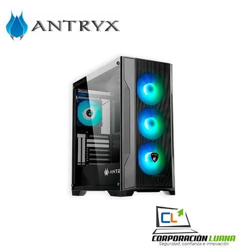CASE ANTRYX FX 710 ( AC-FX710BK ) S/FUENTE | NEGRO | X4 FAN | USB TIPO-C