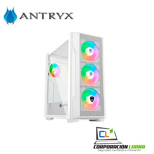 CASE ANTRYX FX 710 ( AC-FX710W ) S/FUENTE | BLANCO | X4 FAN | USB TIPO-C