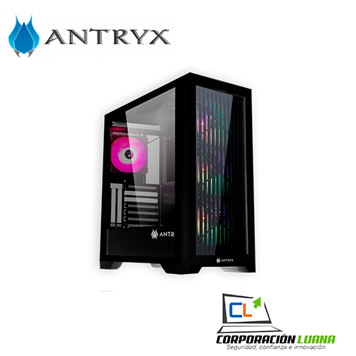 CASE ANTRYX FX 730 ( AC-FX730K ) S/FUENTE | NEGRO | X4 FAN | USB TIPO-C