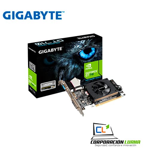 TARJETA DE VIDEO GIGABYTE GT 710 ( GV-N710D3-2GL ) 2GB | DDR3 | LOW PROFILE