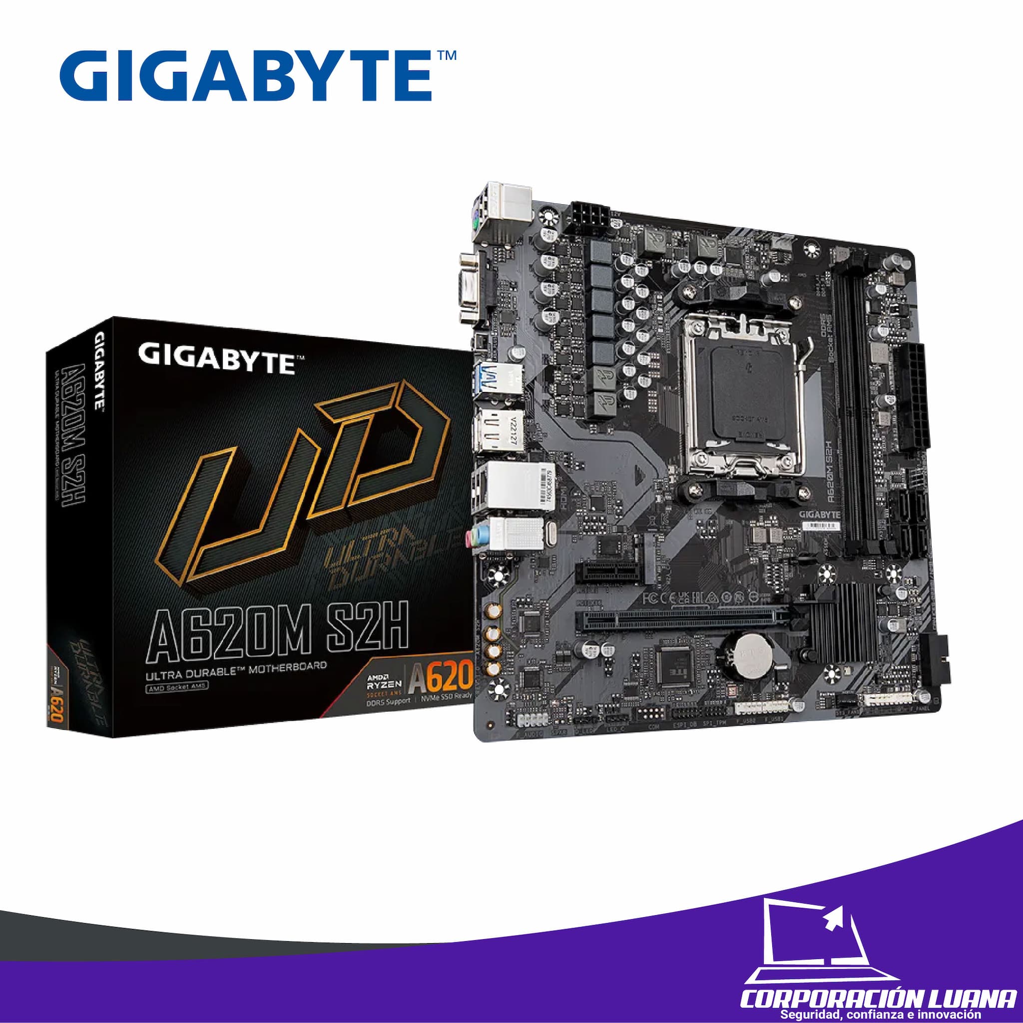 MOTHERBOARD GIGABYTE A620M S2H ( A620M-S2H ) AM5