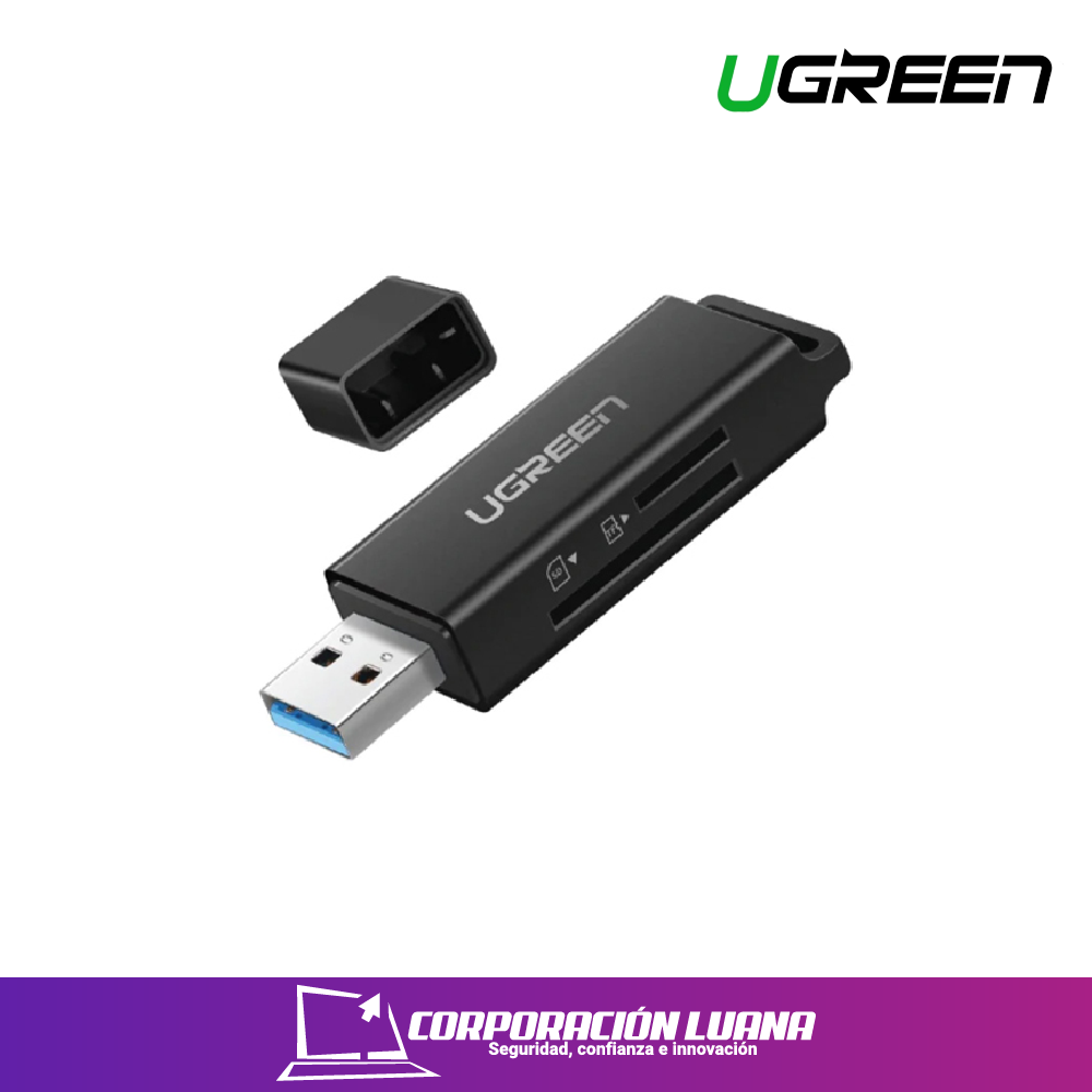 USB3.0 TO TF/SD UGREEN ( 40752 ) DUAL CARD READER BLACK