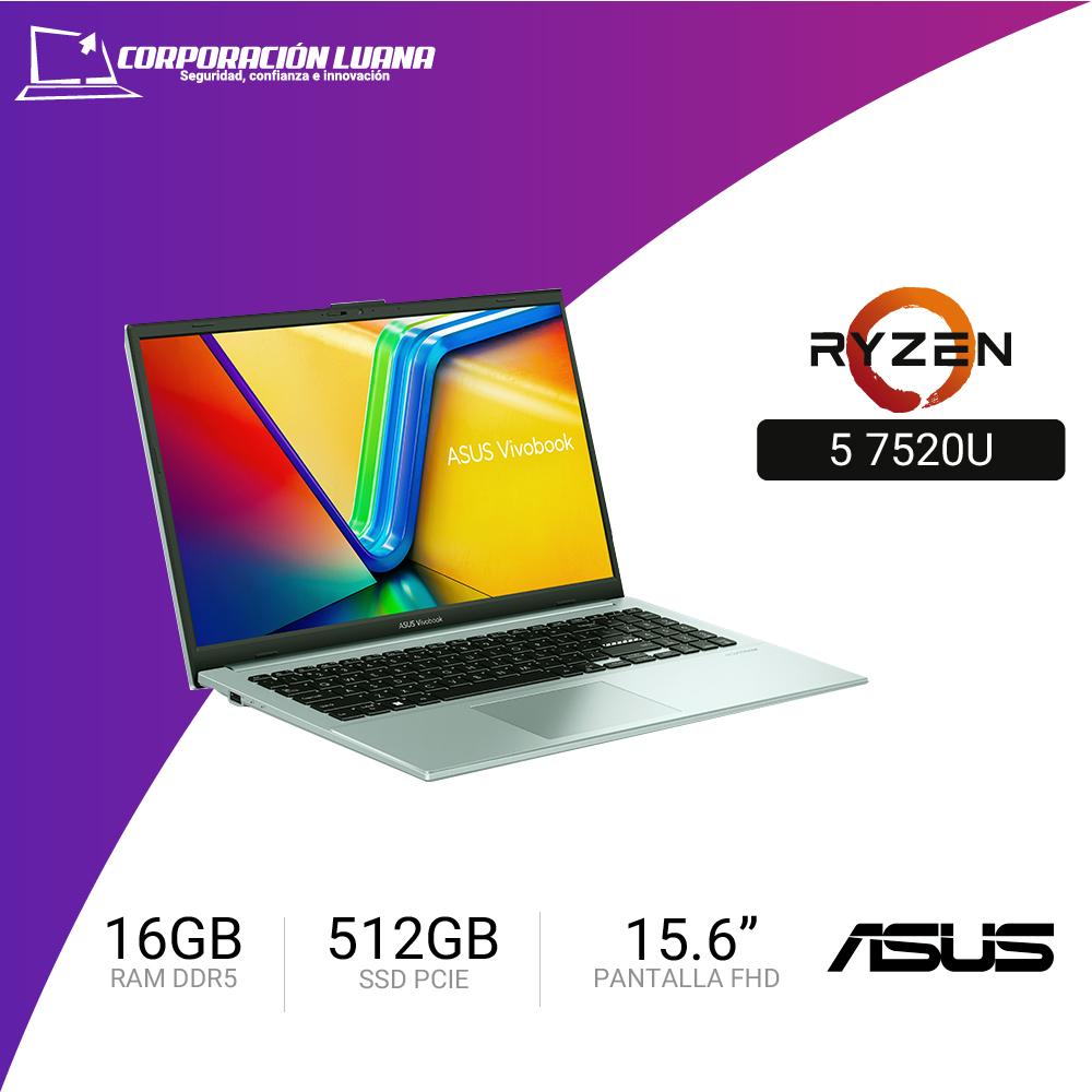 LAPTOP ASUS VIVOBOOK GO 15 AMD RYZEN 5 7520U ( E1504FA-BQ547 ) RAM 16GB DDR5 | SSD 512GB | 15.6" FHD | FREE OS