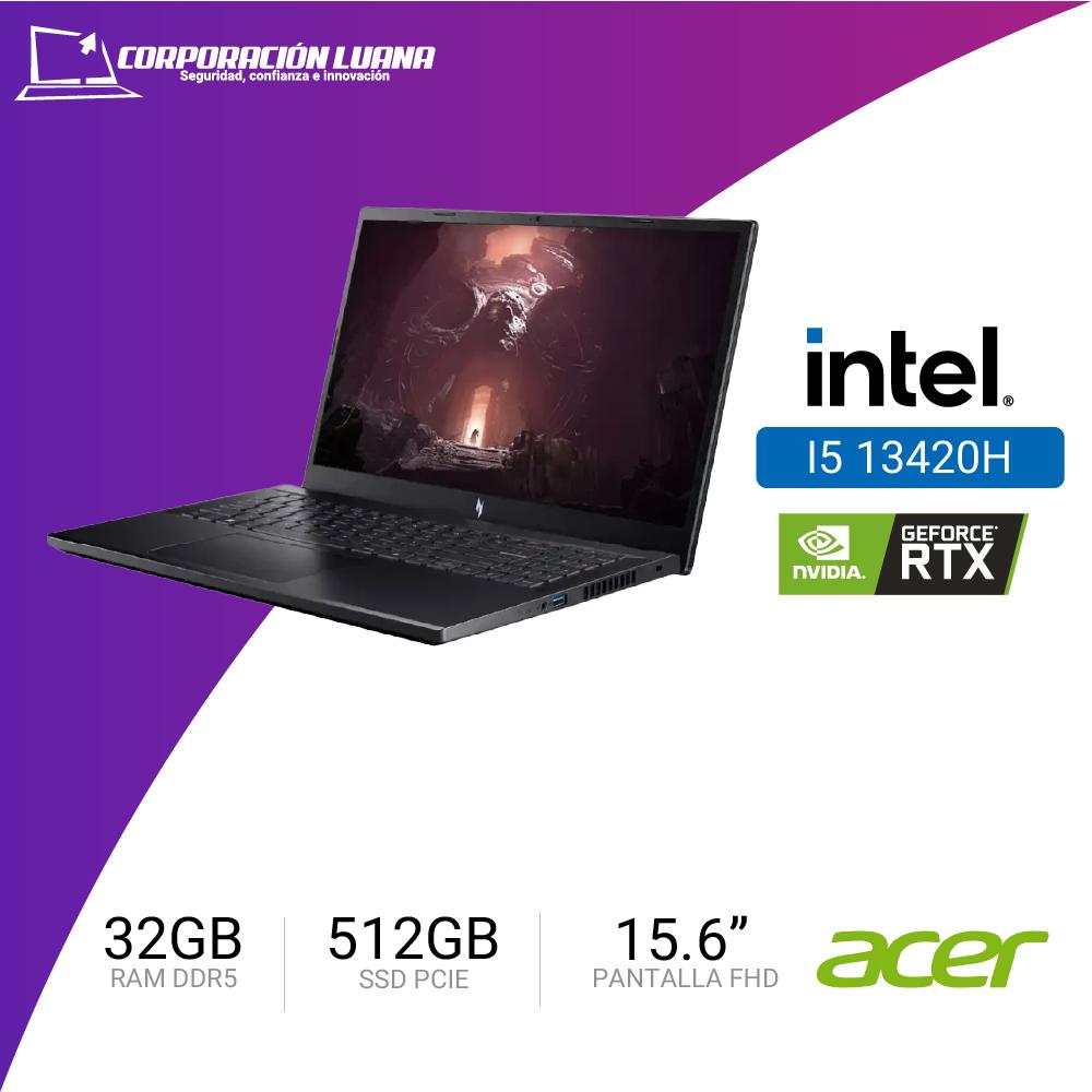 LAPTOP ACER NITRO 5 15 INTEL CORE I5 13420H ( ANV15-51-58V6 ) 32GB DDR5 | SSD 512GB | 15.6" FHD | RTX 3050 6GB | FREE OS