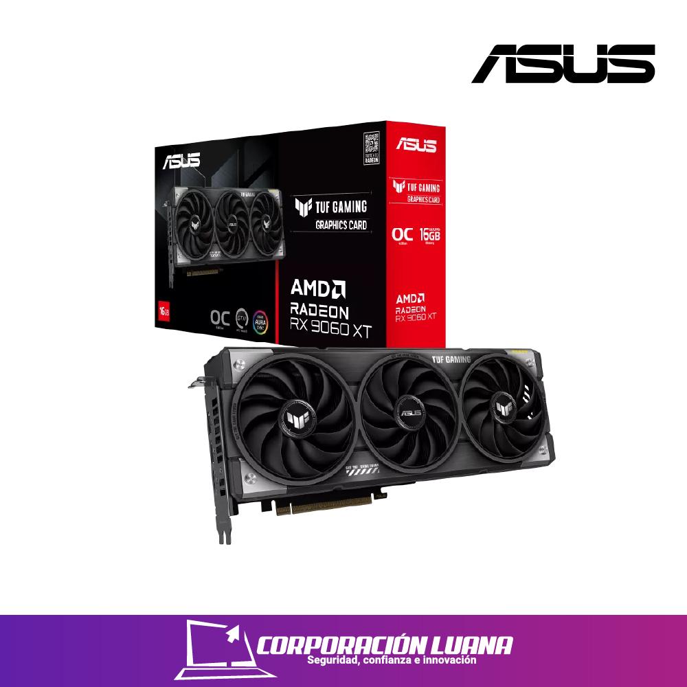 TARJETA DE VIDEO ASUS TUF GAMING RX 9060 XT ( TUF-RX9060XT-O16G-GAMING ) 16GB -GDDR6 | 128BITS | X3 FANES | X2 DP - 1 HDMI
