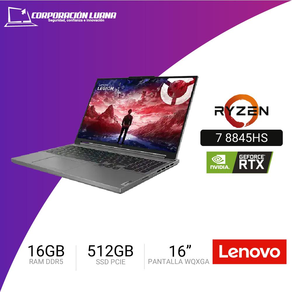 LAPTOP LENOVO LEGION SLIM 5 16AHP9 RYZEN 7 8845HS ( 83DH0086LM ) RAM 16GB DDR5 | SSD 512GB | RTX 4060 8GB | 16" WQXGA | LUNA GREY | FREE OS