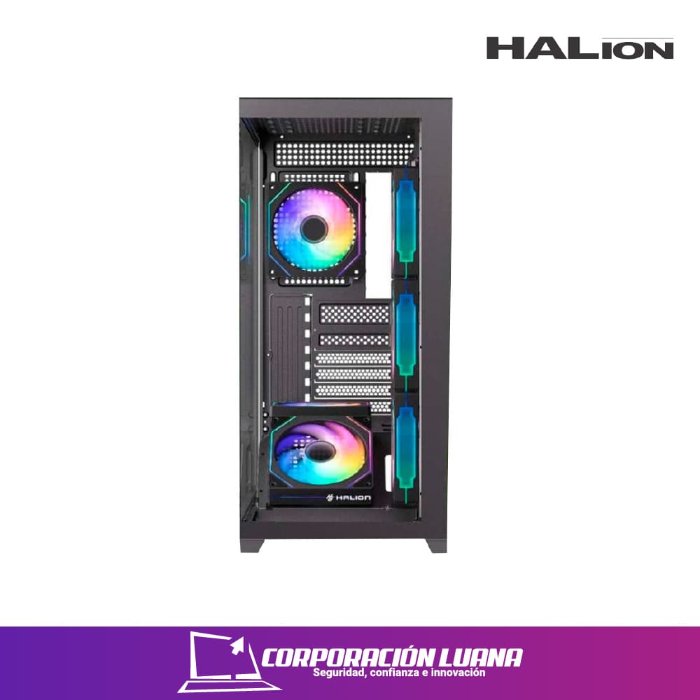 CASE GAMER HALION SATURNO ( M05 ) S/FUENTE | NEGRO | 6 COOLER | ARGB