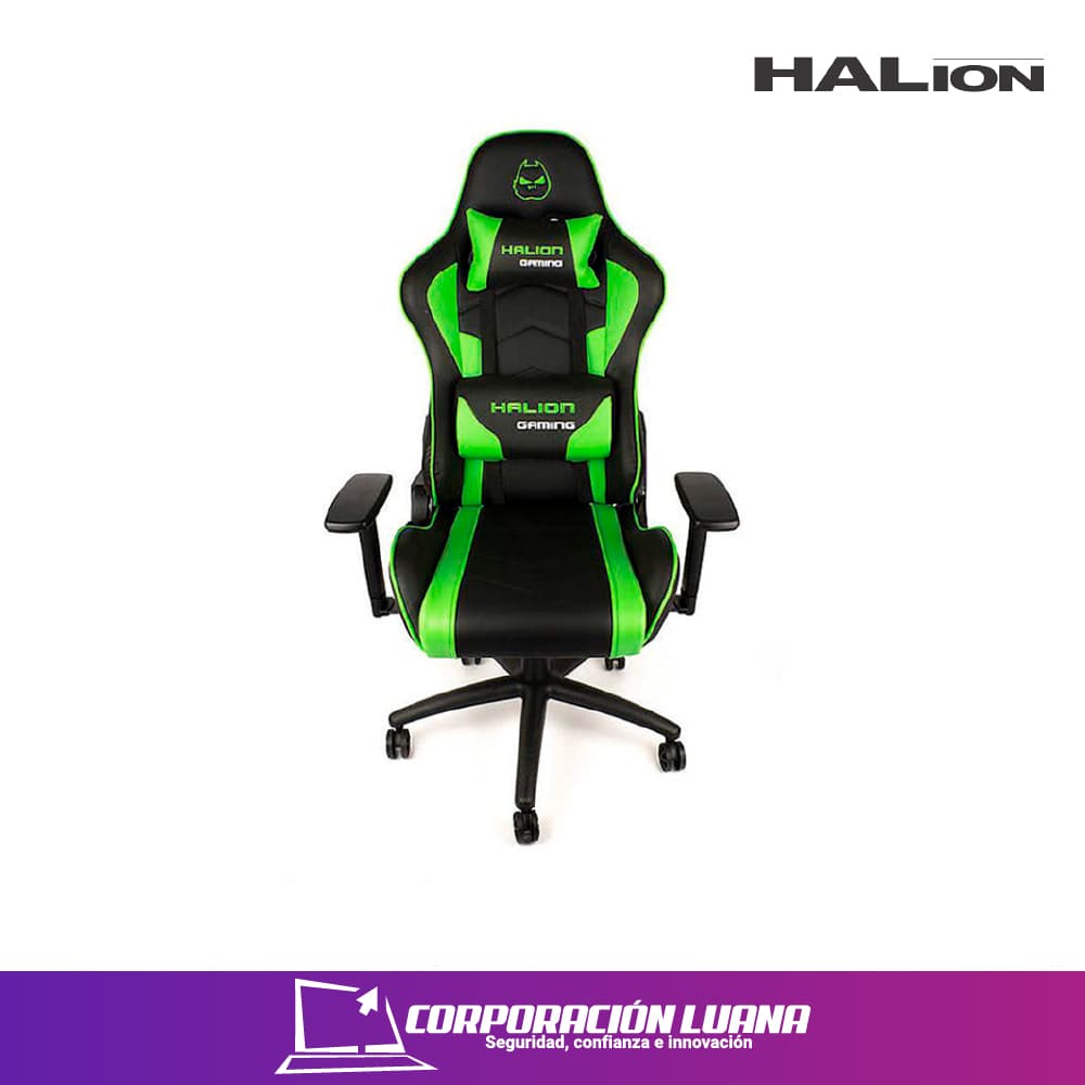 SILLA GAMER HALION GAMING ( HA-S42 ) NEGRO CON VERDE
