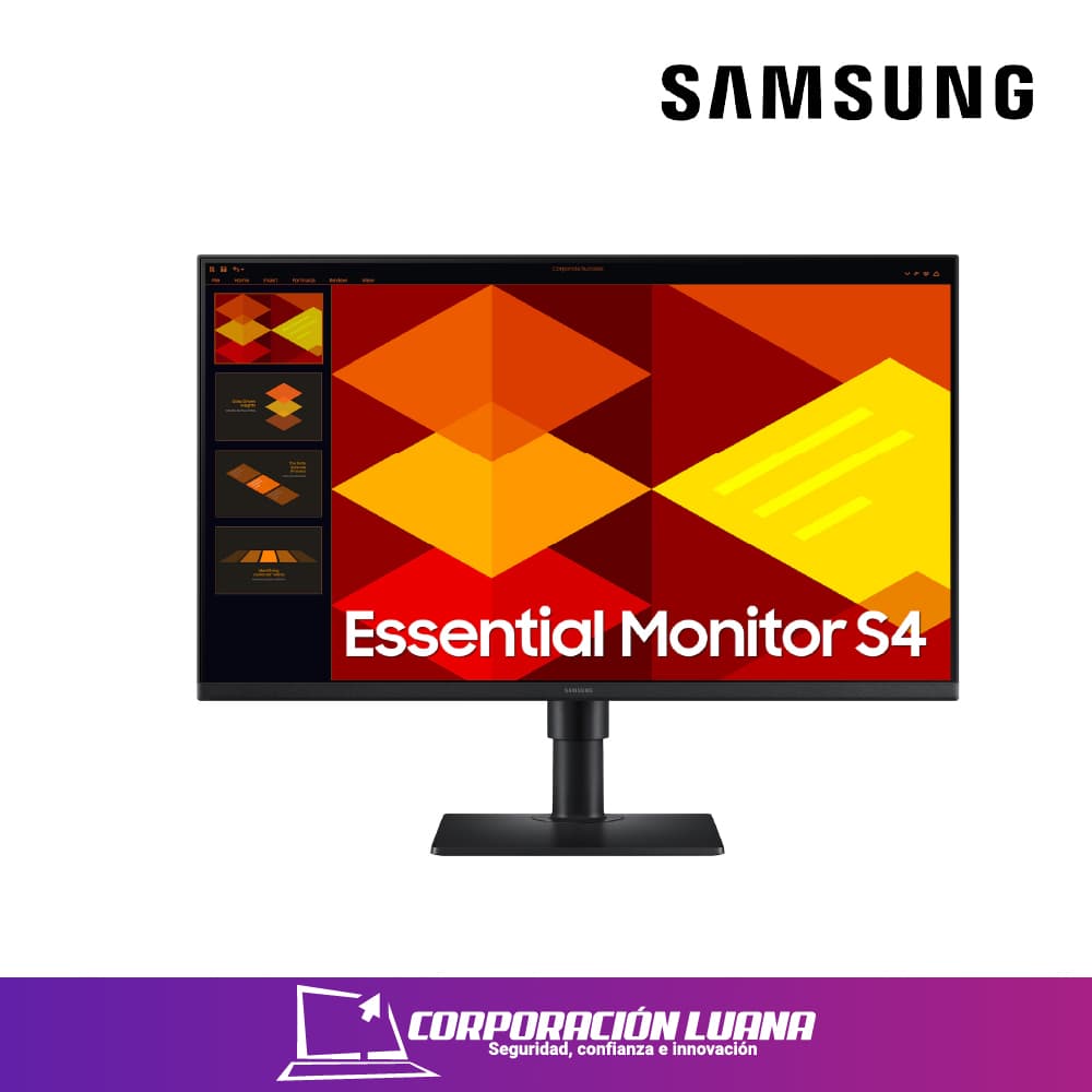 MONITOR SAMSUNG 27" ESSENTIAL S4 ( LS27D400GALXPE ) IPS - FHD | PIVOT | 100HZ - 5 MS | 2 HDMI - DP