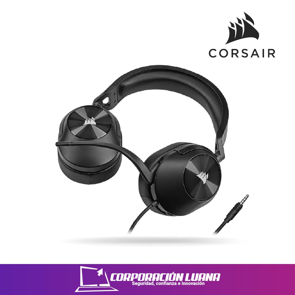 AUDIFONOS C/MICROFONO CORSAIR HS55 SURROUND V2 ( CA-9011389-WW ) CARBON | 3.5 MM | MULTI PLATAFORM