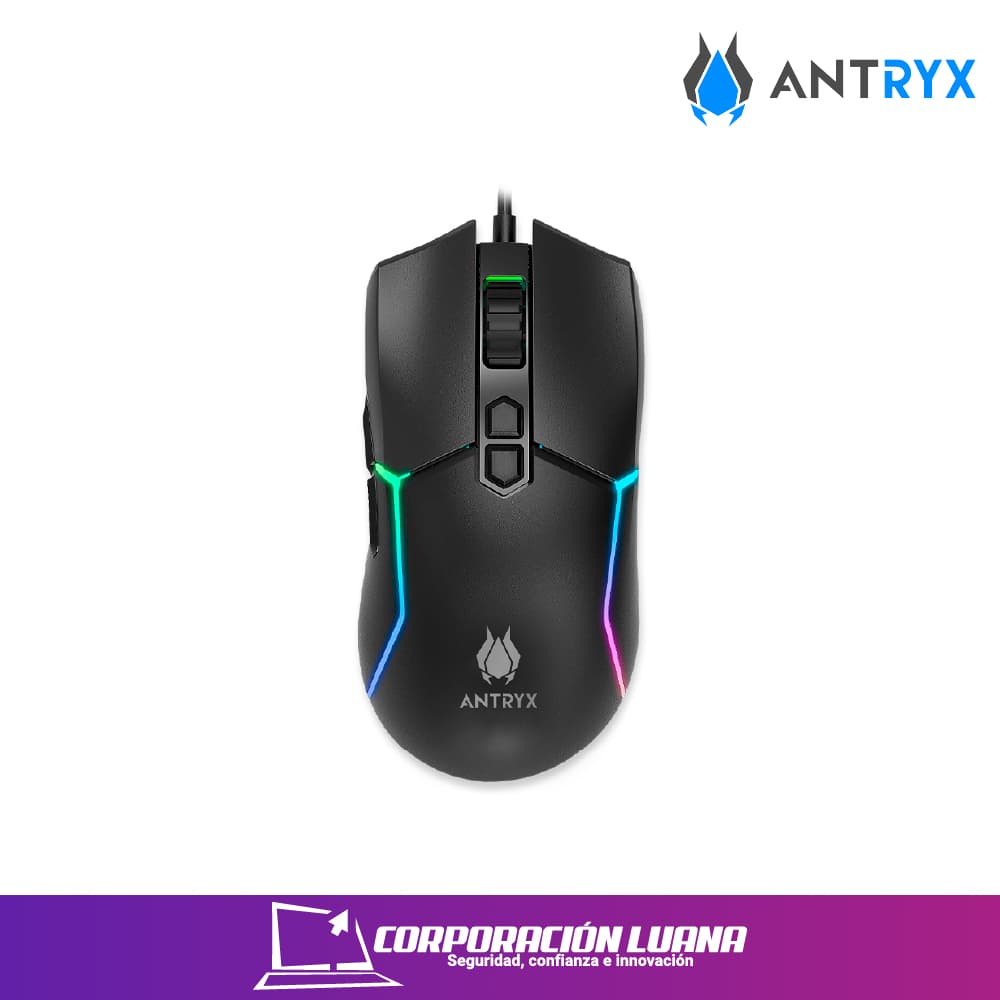 MOUSE GAMER ANTRYX M770 ( AGM-M770K ) 12800 DPI | NEGRO | LED RGB