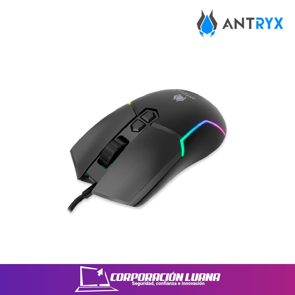 MOUSE GAMER ANTRYX M770 ( AGM-M770K ) 12800 DPI | NEGRO | LED RGB