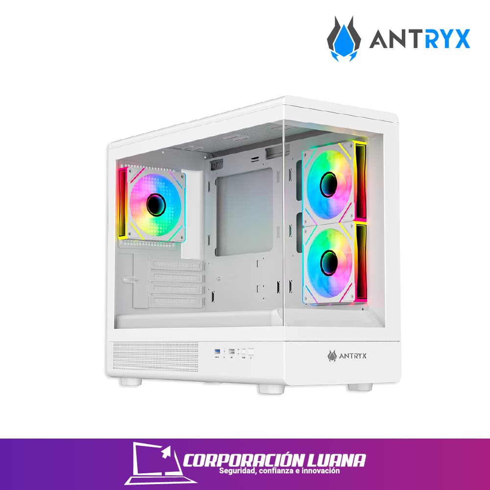 CASE ANTRYX GAMER FX 630M INFINITY ( AC-FX630MW ) S/FUENTE | BLANCO | X3 FANES | ARGB