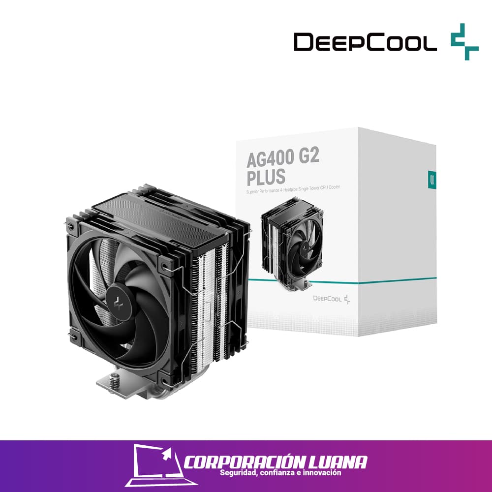 COOLER PROCESADOR DEEPCOOL AG400 G2 PLUS ( R-AG400-BKNPMG2-1 ) NEGRO