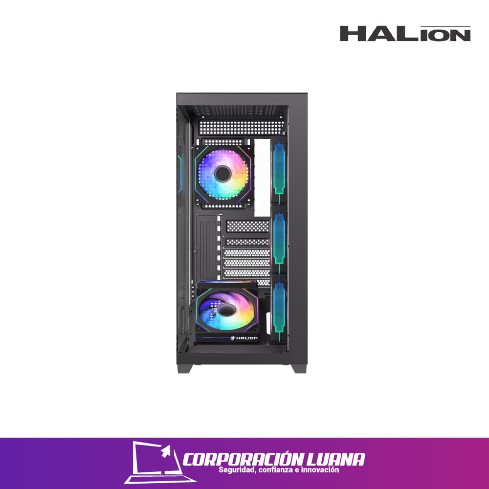 CASE GAMER HALION FISH TANK SATURNO ( M05 6XARGB ) S/FUENTE | X6 FANES ARGB
